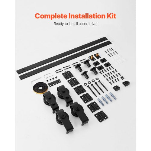 BiFolding Sliding Barn Door Hardware Track Kit 60 Top Mount Track Kit