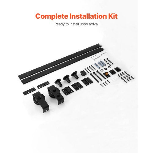 BiFolding Sliding Barn Door Hardware Track Kit 52 Top Mount Track Kit