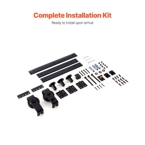 BiFolding Sliding Barn Door Hardware Track Kit 40 Top Mount Track Kit
