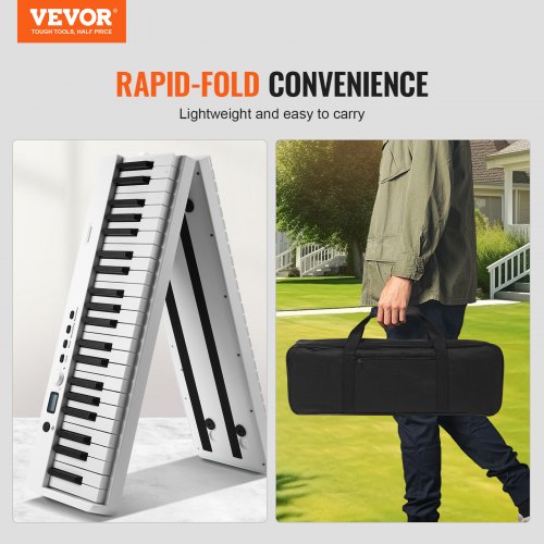 88 Key Folding Keyboard Piano Bluetooth MIDI Portable Electronic Digital