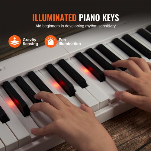 88 Key Folding Keyboard Piano Bluetooth MIDI Portable Electronic Digital