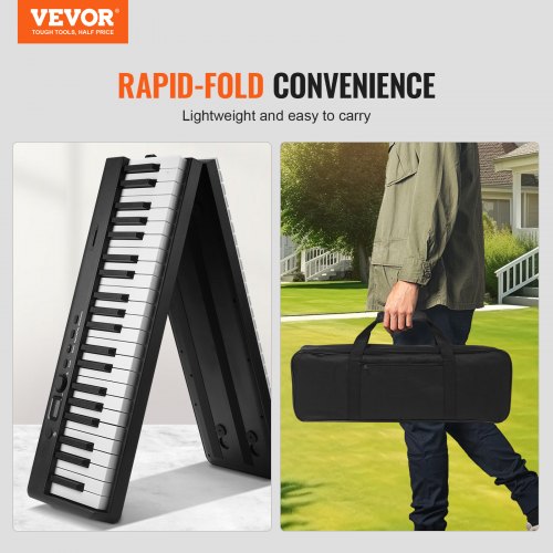 88 Key Folding Keyboard Piano Bluetooth MIDI Portable Electronic Digital