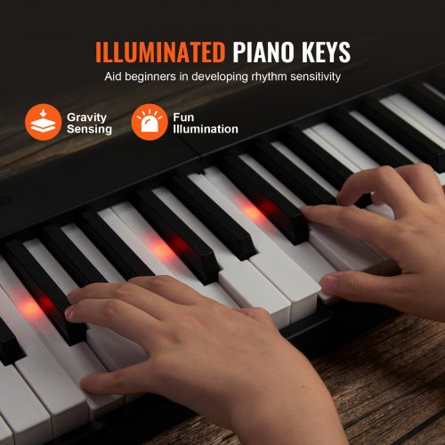 88 Key Folding Keyboard Piano Bluetooth MIDI Portable Electronic Digital