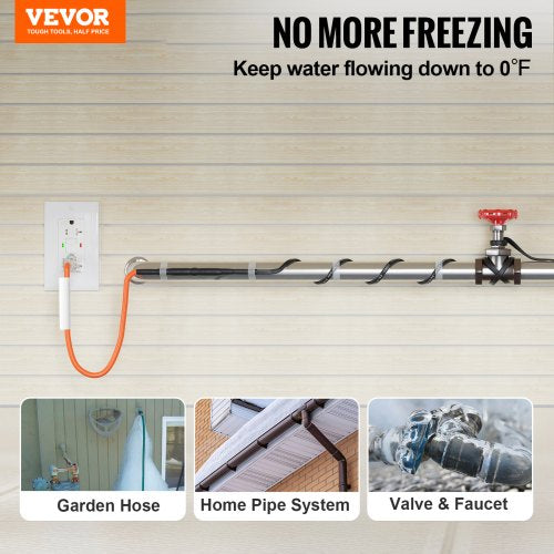 SelfRegulating Pipe Heating Cable 40FT 5WFT Heat Tape for Pipes Freeze