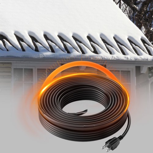 SelfRegulating Pipe Heating Cable 80FT 5WFT Heat Tape for Pipes Roof