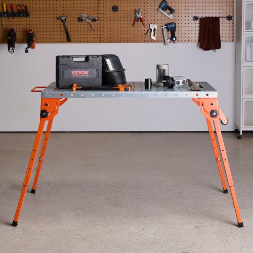 Foldable Welding Table 44 x 21 500LBS Capacity Welding Workbench with 4Level