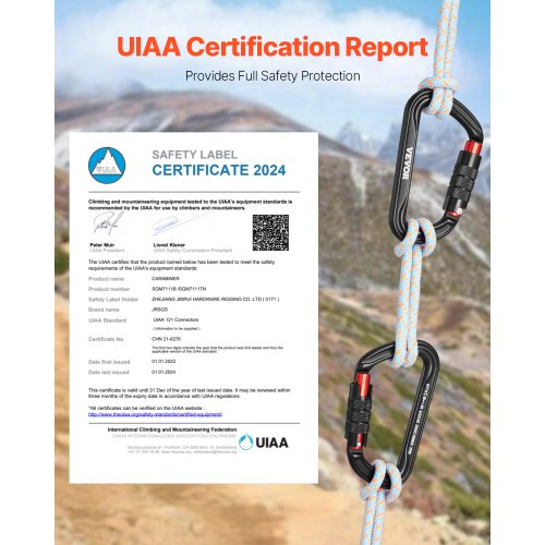 Auto Locking Carabiner Clips 3 PCS Heavy Duty Caribiner Professional 30 KN