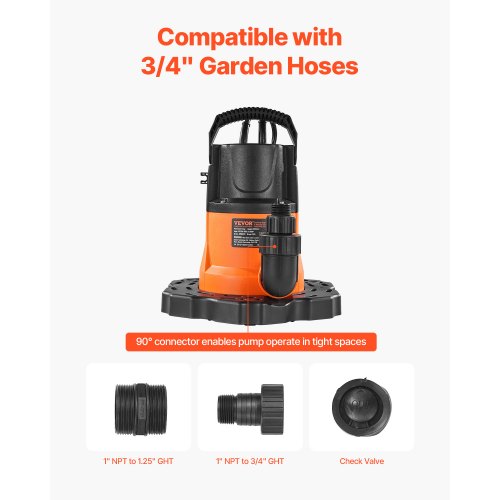 Automatic Pool Cover Pump 066 HP 3200 GPH 120V Submersible Swimming Pool