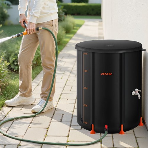 Collapsible Rain Barrel 53 Gallon Portable Rain Water Collection Barrel