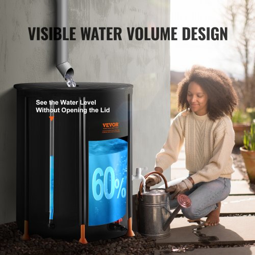 Collapsible Rain Barrel 53 Gallon201 L Portable Rain Water Collection