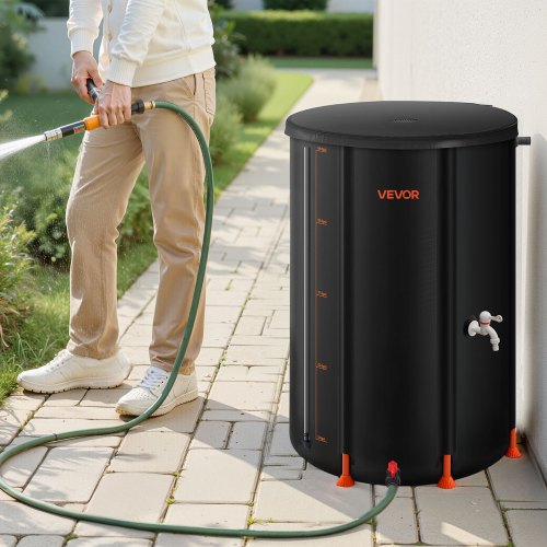 Collapsible Rain Barrel 66 Gallon Portable Rain Water Collection Barrel