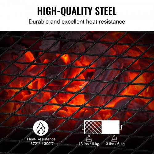 Folding Campfire Grill Heavy Duty Steel Mesh Grate 224 Portable Camping