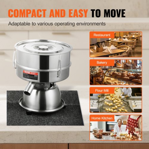 Automatic Electric Vibrating Sieve Stainless Steel Sifter Shaker Machine