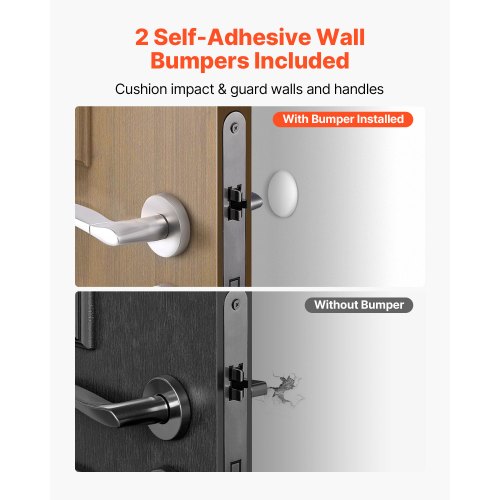 Heavy Duty Door Stopper 2 Pack Door Stop Wedge for Bottom Premium Zinc