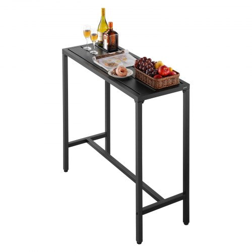 Outdoor Bar Table 394 x 15 in Patio Bar Table Waterproof Top Sturdy