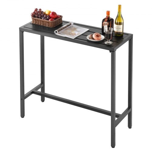 Outdoor Bar Table 394 x 15 in Patio Bar Table Waterproof Top Sturdy