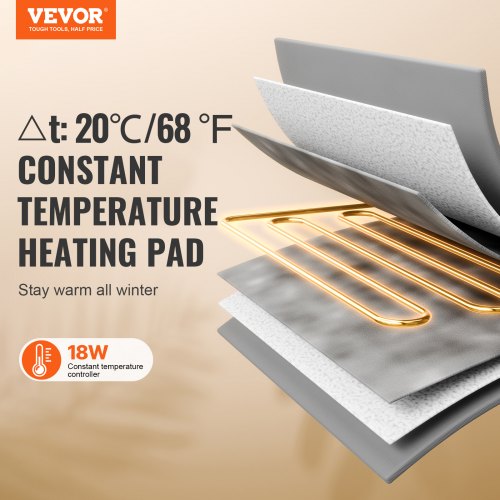 Elevated Heated Cat House Cuboid Kitty Shelter with Adjustable Temperature