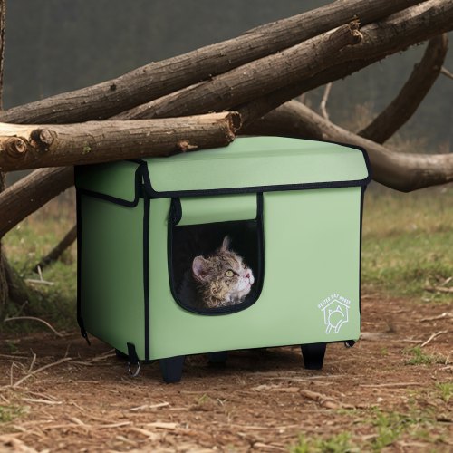 Elevated Heated Cat House Cuboid Kitty Shelter with Adjustable Temperature