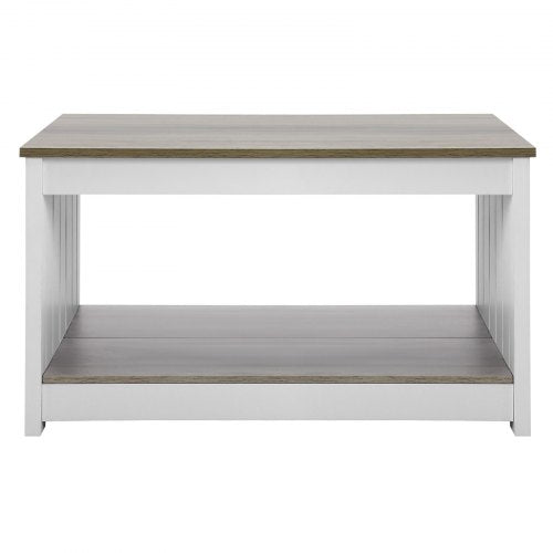 315 Farmhouse Coffee Table Square Coffee Table with Open Storage