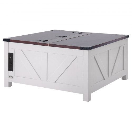 36 Farmhouse Coffee Table Hinged Lift Top Square Coffee Table with Builtin