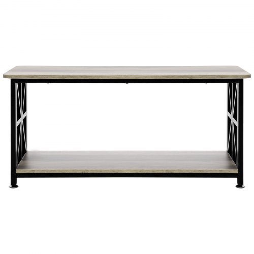 40 Farmhouse Coffee Table Rectangle Coffee Table with Open Storage