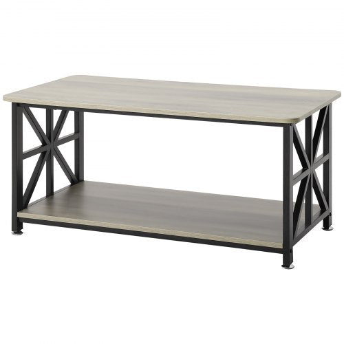 40 Farmhouse Coffee Table Rectangle Coffee Table with Open Storage