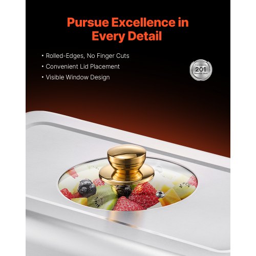 Chafing Dish Buffet Set 8 Qt 4 Pack Stainless Steel Chafer with 4 Full