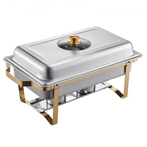Chafing Dish Buffet Set 8 Qt 4 Pack Stainless Steel Chafer with 4 Full
