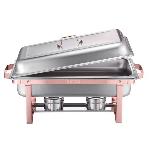 Chafing Dish Buffet Set 8 Qt 2 Pack Stainless Steel Chafer with 2 Full