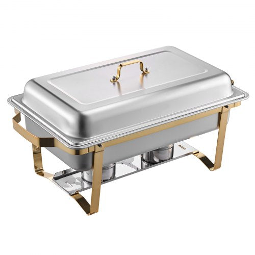 Chafing Dish Buffet Set 8 Qt 4 Pack Stainless Steel Chafer with 2 Full