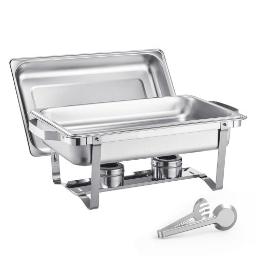 Chafing Dish Buffet Set 8 Qt 6 Pack Stainless Steel Chafer with 6 Full