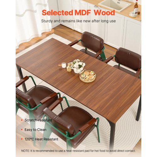Rectangle Dining Table 71 inch Length Large Wood Tables for 68 Person