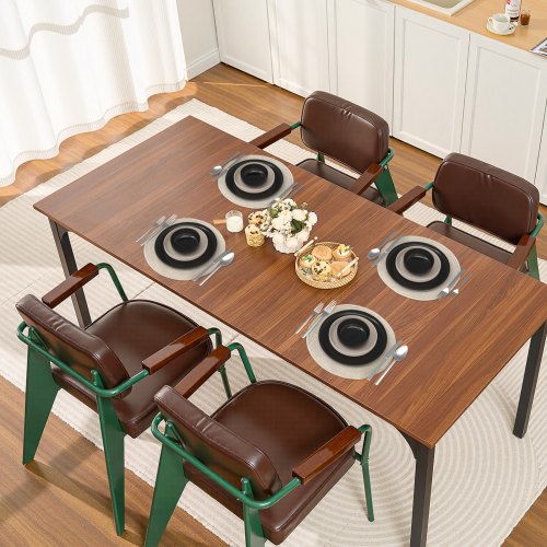 Rectangle Dining Table 71 inch Length Large Wood Tables for 68 Person