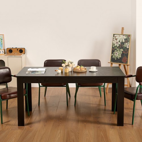 Rectangle Dining Table 63 inch Length Large Wood Tables for 46 Person