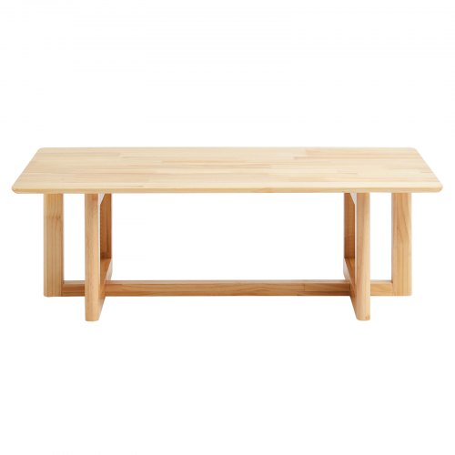 Rattan Coffee Table Rectangle Rattan Woven Wood Coffee Table with Rubber