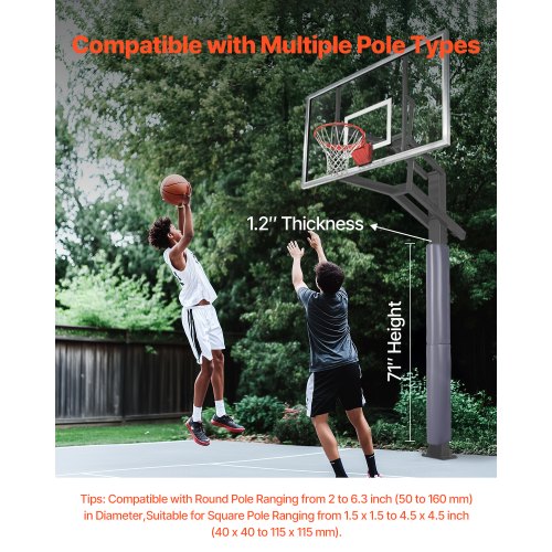 Basketball Pole Pad 71 inch Tall and 1.2 inch Thick Heavy Duty Wrap Around Pole