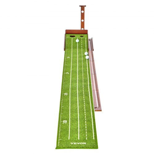 Golf Putting Mat 2 Hole Indoor Golf Putting Green WrinkleFree Golf