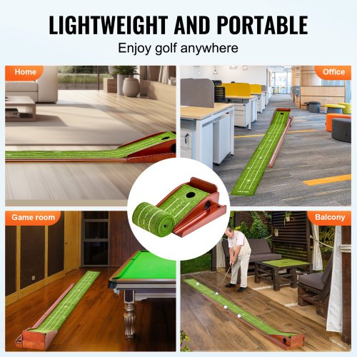 Golf Putting Mat 1 Hole Indoor Golf Putting Green WrinkleFree Golf