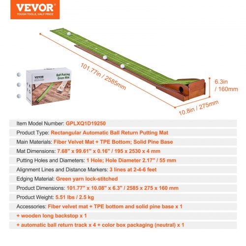 Golf Putting Mat 1 Hole Indoor Golf Putting Green WrinkleFree Golf