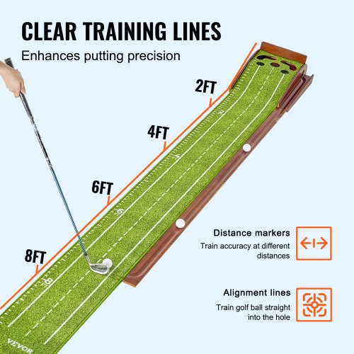 Golf Putting Mat 5 Hole Indoor Golf Putting Green WrinkleFree Golf
