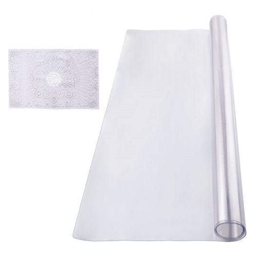 Plastic Table Cover 36 x 54 Inch 1.5 mm Thick Clear Table Protector