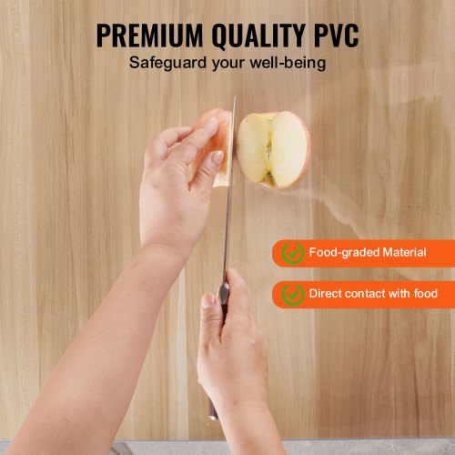 Plastic Table Cover 40 x 80 Inch 2.0 mm Thick Clear Table Protector