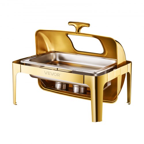 Roll Top Chafing Dish Buffet Complete Set 9Qt Stainless Steel Chafer with Full