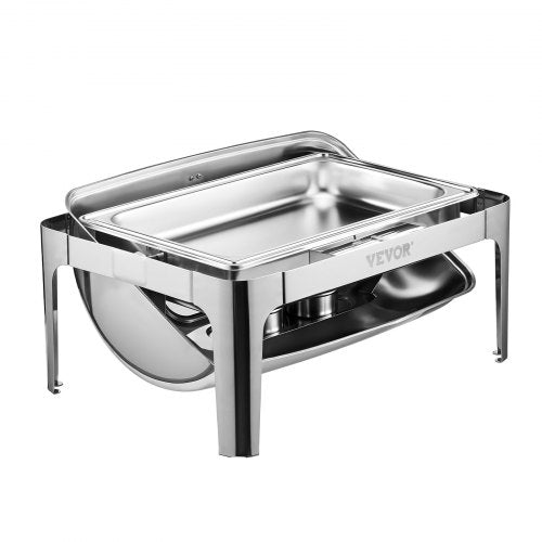 Roll Top Chafing Dish Buffet Complete Set 9 Qt 1 Pack Stainless Steel