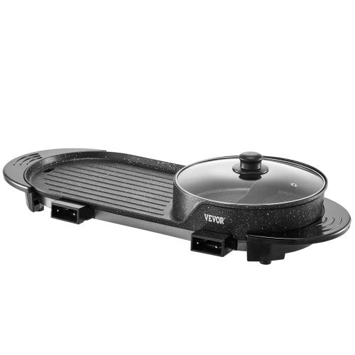 Hot Pot with Grill 2200W 2in1 Electric Smokeless Grill and Hot Pot