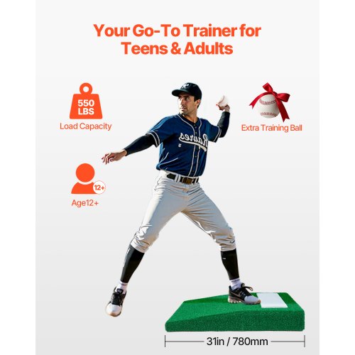 Pitching Mound Portable Baseball Pitchers Mound 31 in Indoor Outdoor
