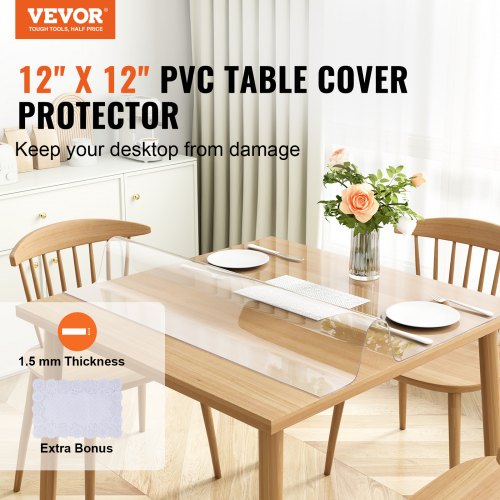 Clear Table Cover Protector 12 x 12305 x 305 mm Table Cover 1.5 mm