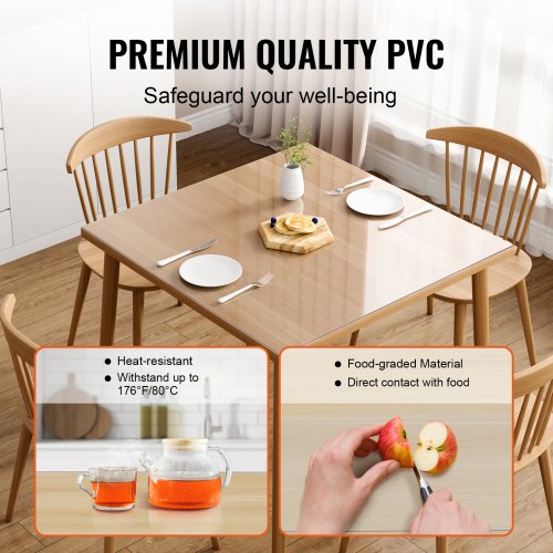 Clear Table Cover Protector 12 x 12305 x 305 mm Table Cover 1.5 mm