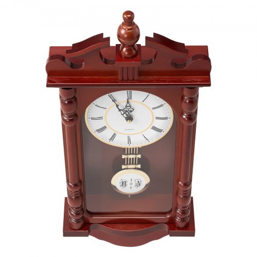 Grandfather Clock 23.2 in Classic Vintage Pendulum Clock Pine Wood MDF