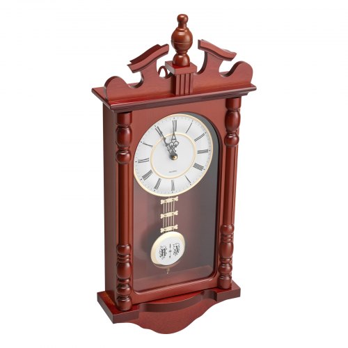Grandfather Clock 23.2 in Classic Vintage Pendulum Clock Pine Wood MDF